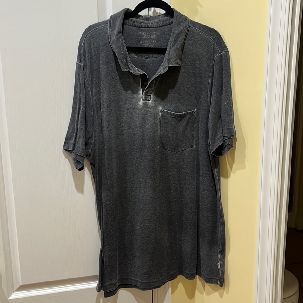 Lucky Brand Venice Burnout SS Polo 2XLT